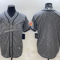 Men's Kansas City Chiefs Grey Blank Jersey1