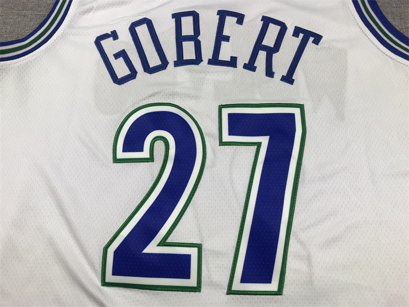 Men's Minnesota Timberwolves Rudy Gobert #27 White Swingman Player Jersey1