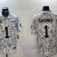 Men's New York Jets Sauce Gardner #1 Arctic Camo 2024 Salute to Service Limited Jersey1