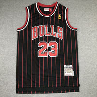 Men's Chicago Bulls Michael Jordan #23 Black Classics 1996-97 Authentic Jersey2