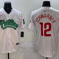 Men's Philadelphia Phillies Kyle Schwarber #12 White Player Jersey1
