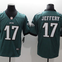 Men's Philadelphia Eagles Alshon Jeffery #17 Midnight Green Game Jersey1