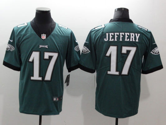 Men's Philadelphia Eagles Alshon Jeffery #17 Midnight Green Game Jersey1