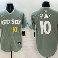 Men's Boston Red Sox Trevor Story #10 Gray 2025 City Connect Limited Player Jersey