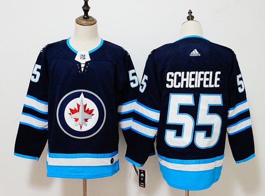 Men's Winnipeg Jets Mark Scheifele #55 Navy Player Game Jersey1