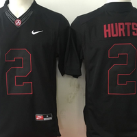 Men's Alabama Crimson Tide Jalen Hurts #2 Black Player Game Jersey