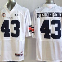 Men's Auburn Tigers Philip Lutzenkirchen #43 White Player Game Jersey