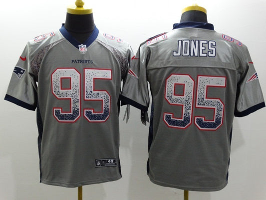 Men's New England Patriots Chandler Jones #95 Gray Game Jersey1