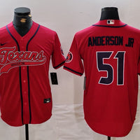 Men's Houston Texans Will Anderson Jr. #51 Red Game Jersey1