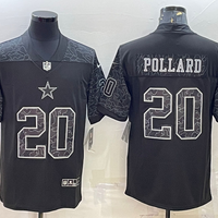 Men's Dallas Cowboys Tony Pollard #20 Black RFLCTV Limited Jersey1