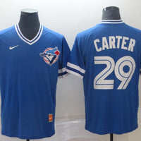 Men's Toronto Blue Jays1 Joe Carter #29 Blue Replica Player Jersey