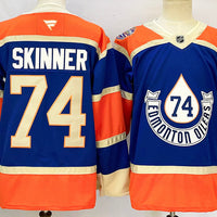 Men's Edmonton Oilers Stuart Skinner #74 Fanatics Royal Player Jersey