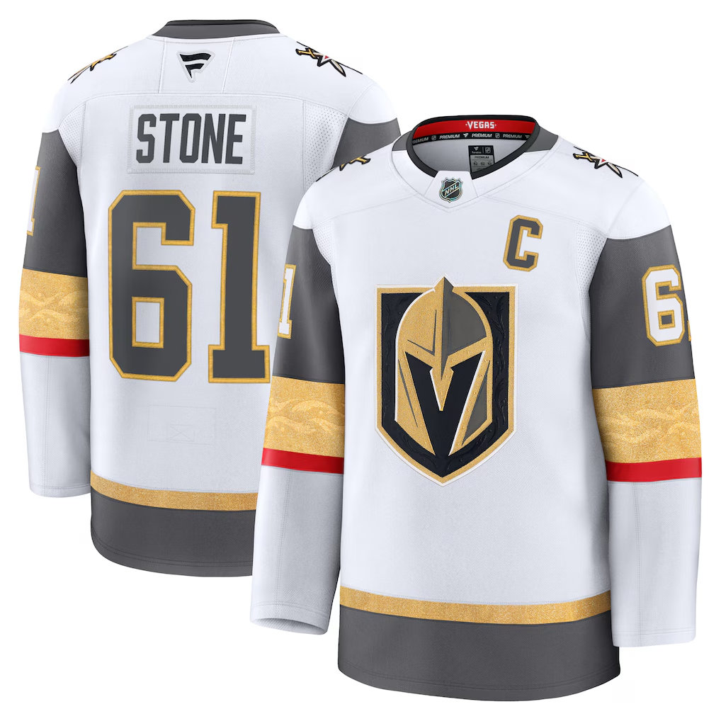 Men's Vegas Golden Knights Mark Stone #61 Fanatics White Away Premium Jersey