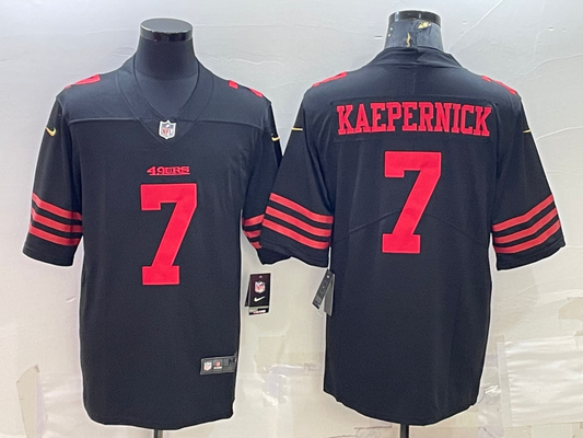 Men's San Francisco 49ers Colin Kaepernick #7 Black Player Jersey1