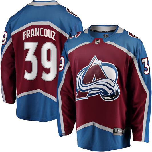 Men's Colorado Avalanche Pavel Francouz #39 Burgundy Breakaway Player Jersey1