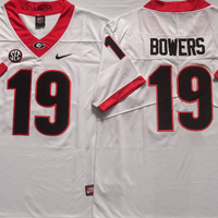 Men's Georgia Bulldogs Brock Bowers #19 White Player Game Jersey