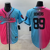 Men's Las Vegas Raiders Brock Bowers #89 Pink/Blue Game Jersey