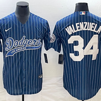 Men's Los Angeles Dodgers Fernando Valenzuela #34 Blue Player Jersey1 Joint Edition