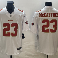 Men's San Francisco 49ers Christian McCaffrey #23 Tundra White Fashion Game Jersey1
