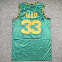Men's Boston Celtics Larry Bird 1985-86 Green Hardwood Classics Swingman Jersey1