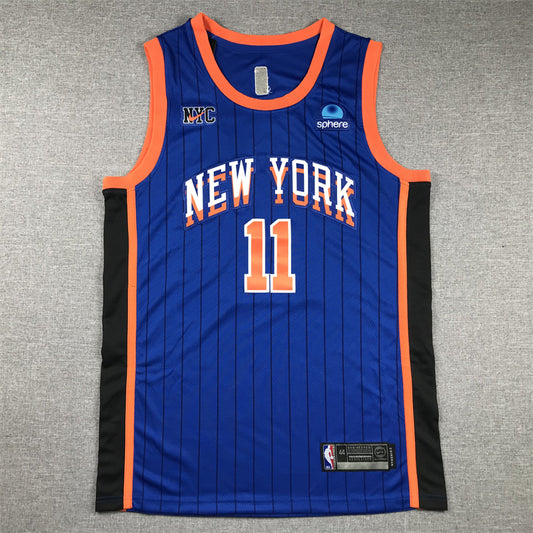 Men's New York Knicks Jalen Brunson #11 Blue 2023/24 Swingman Jersey1 - City Edition