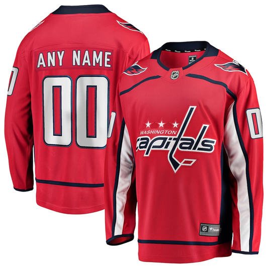 Men's Washington Capitals Fanatics Red Home Breakaway Custom Jersey