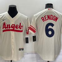 Men's Los Angeles Angels Anthony Rendons #6 Cream City Connect Replica Player Jersey1
