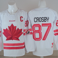 Men's Canada Hockey Sidney Crosby #87 White 2026 Winter Olympics Jersey
