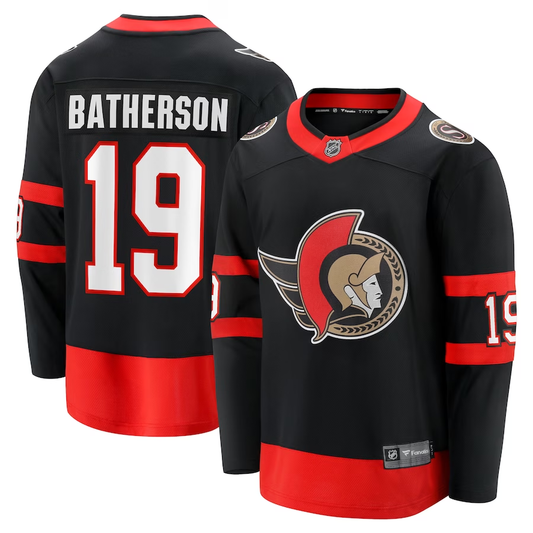 Men's Ottawa Senators Drake Batherson #19 Black Player Game Jersey1