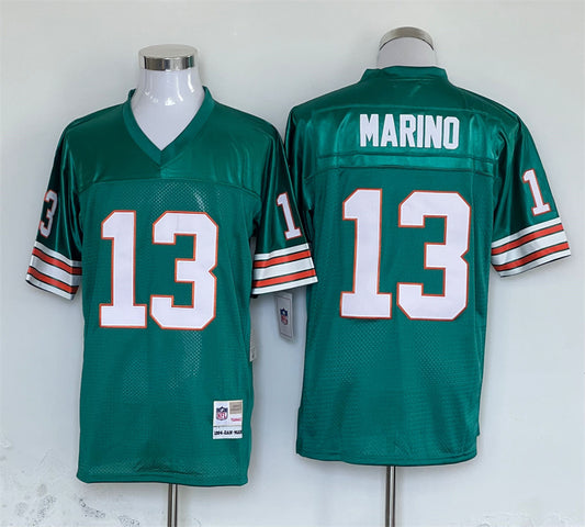 Men's Miami Dolphins Dan Marino Mitchell & Ness Aqua Legacy Replica Jersey1