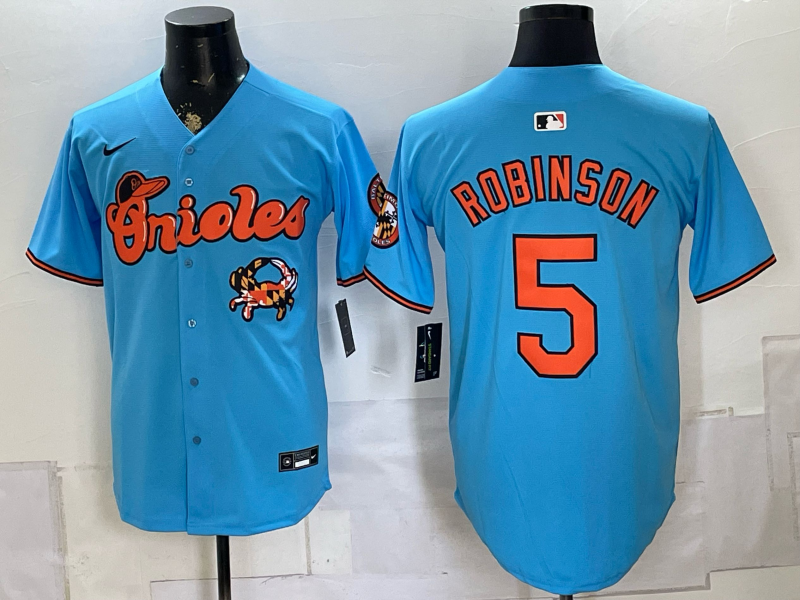 Men's Baltimore Orioles Brooks Robinson #5 Blue Limited Player Jersey