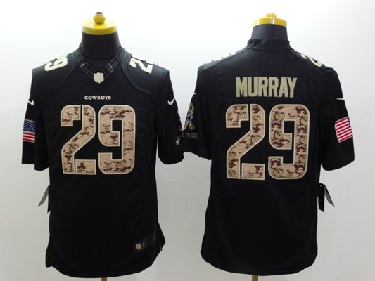 Men's Dallas Cowboys DeMarco Murray #29 Black Game Player Jersey1