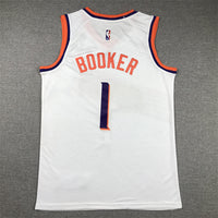 Men's Phoenix Suns Devin Booker #1 White 2023/24 Fast Break Replica Jersey1 - Association Edition