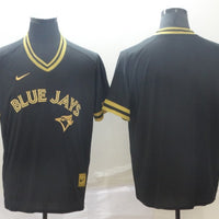 Men's Toronto Blue Jays Black Blank Replica Player Jersey1