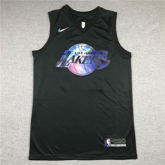 Men's Los Angeles Lakers LeBron James #23 Black Player Jersey1