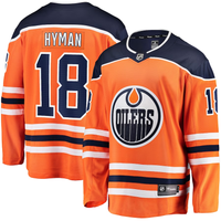 Men's Edmonton Oilers Zach Hyman #18 Orange Home Breakaway Player Jersey1