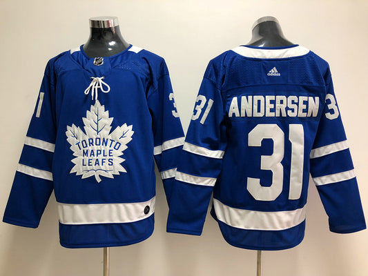 Men's Toronto Maple Leafs Frederik Andersen #31 Blue Player Game Jersey1