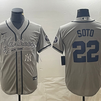 Men's New York Yankees Juan Soto #22 Gray Player Jersey1 Joint Edition