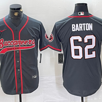 Men's Tampa Bay Buccaneers Graham Barton #62 Gray Game Jersey1