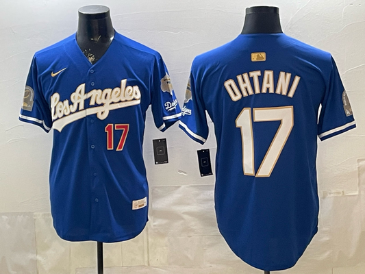 Men's Los Angeles Dodgers Shohei Ohtani #17 Royal 2026 Gold Collection Stadium Jersey