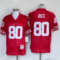 Men's San Francisco 49ers Jerry Rice Mitchell & Ness Scarlet Legacy Replica Player Jersey1
