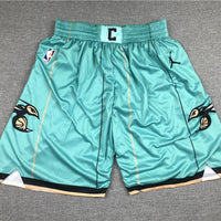 Men's Charlotte Hornets Teal Basketball Retro Shorts11