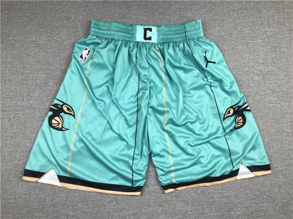 Men's Charlotte Hornets Teal Basketball Retro Shorts11