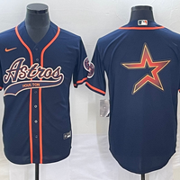 Men's Houston Astros Navy Replica Authentic Jersey1 Joint Edition