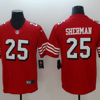 Men's San Francisco 49ers Richard Sherman #25 Red Game Player Jersey1