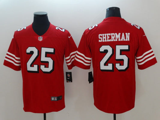 Men's San Francisco 49ers Richard Sherman #25 Red Game Player Jersey1