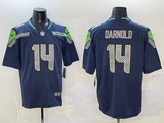 Men's Seattle Seahawks Sam Darnold #14 College Navy Game Player Jersey1