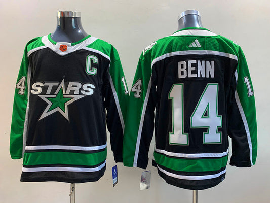 Men's Dallas Stars Jamie Benn #14 Black Breakaway Player Jersey1