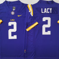 Men's LSU Tigers Kyren Lacy #2 Purple Player Jersey