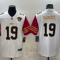 Men's San Francisco 49ers Deebo Samuel #19 White 75th Anniversary Game Jersey1